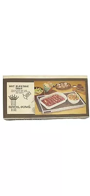 NEW Vintage Broil-King Hot Electric Tray Warming Server 1418-11 WALNUT - SEALED • $25.99