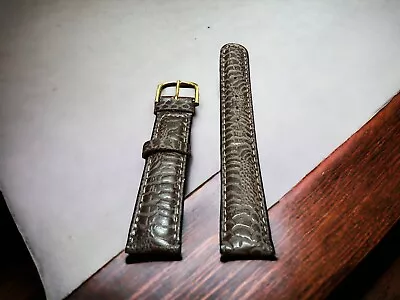 Universal Genuine Brown Leather Watch Band Strap 18mm With Pins Gold Buckle • $8.25