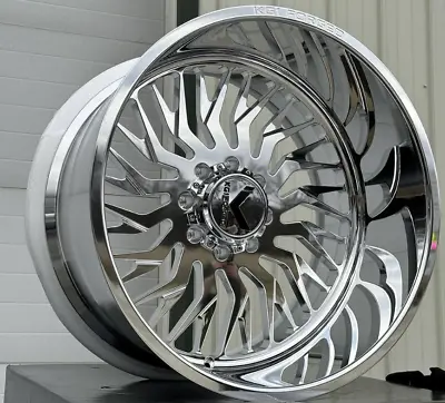 SET Of 4 NEW 24x12 KG1 Elixir Forged KF063 Polished Wheels 8x170 Ford F250 F350 • $4380