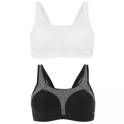 Ladies M S Multiway High Impact Non Wired Sports Bra Size 32-42 A-G UK High St • £13.99