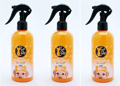 £6.67 • Buy 3 X Dr J's Just 4 Dogs Dr J's No Rinse Waterless Shampoo Orange Infusion 300ml