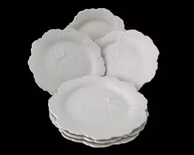 Unused Set 6 Wedgwood Dysart Etruria & Barlaston Glossy Cabbage Leaf 8  Plates • $24.99