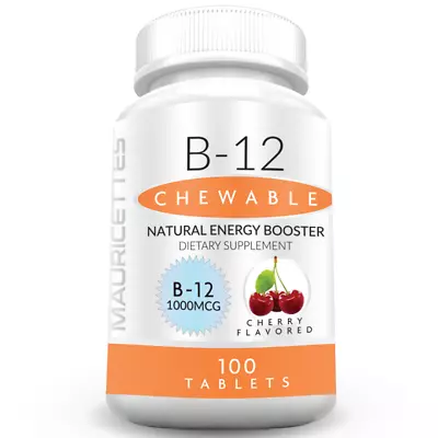 Mauricettes Vegan B12 Vitamins - Chewable Vitamin B12 1000 Mcg Tablets • $11.95