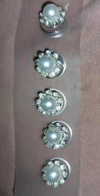 Pretty Hair Jewels Pearl Spirals Gems Coils Weddings Brides Proms Flower 12pk • £2.99