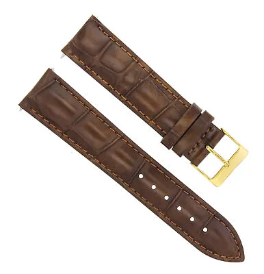 22mm  Leather Strap Band For Montblanc Timewalker Watch Light Brown Gold • $17.95