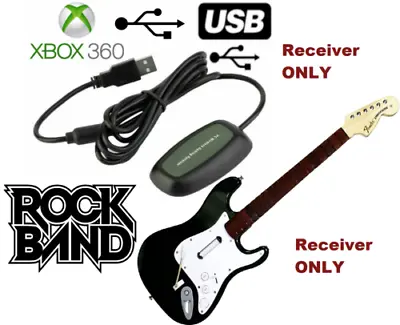 $69.90 • Buy Rock Band Guitar Hero Clone Hero Xbox 360 Wireless PC Adapter USB Receiver Only