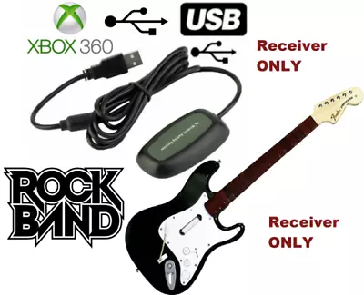 Rock Band Guitar Hero Clone Hero Xbox 360 Wireless PC Adapter USB Receiver Only • $64.90