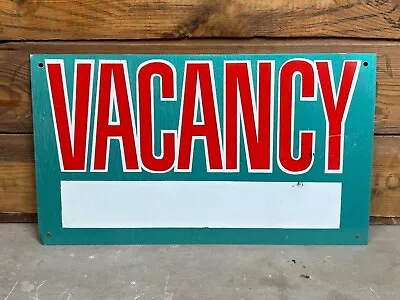 Vintage Vacancy Metal Sign - Retro Style Green And Red Hotel Motel Signage • $35