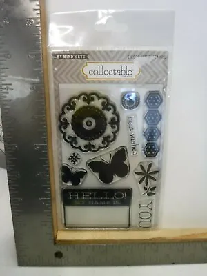 My Mind's Eye Collectable Memorable Hello Acrylic Stamps Set New A27650 • $8.99