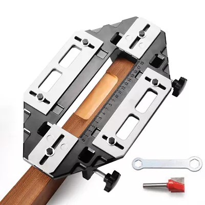 Woodworking Slotting Locator Wooden Door Hinge Jig Lock Guide Plate Router Bit • $48.49