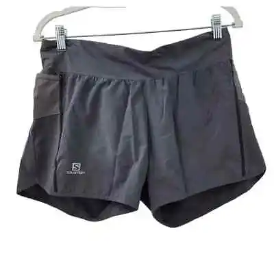 Women's Salamon Grey Running Hiking Outdoor Shorts Size Large • £22.01