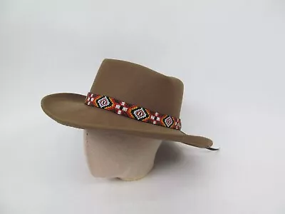 Minnetonka Lite Felt 100% Wool W/ Colorful Seedband Cowboy Hat • $24.99