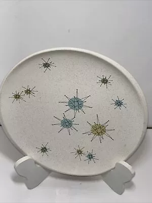 Vintage MCM Franciscan Atomic Starburst Dinner Plate 10” Retro 1950s USA Oval • $49.99