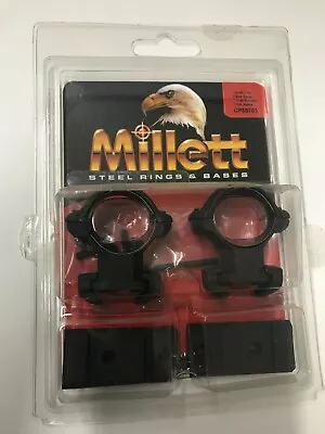 Millet Steel Rings & Bases - Turn-in Two Piece - 1  High Savage - 110a - Cp50703 • $39.99