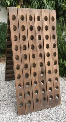 Original French Champagne Riddling Rack – 30 Bottle Oak Wine Rack From Epernay 3 thumbnail image
