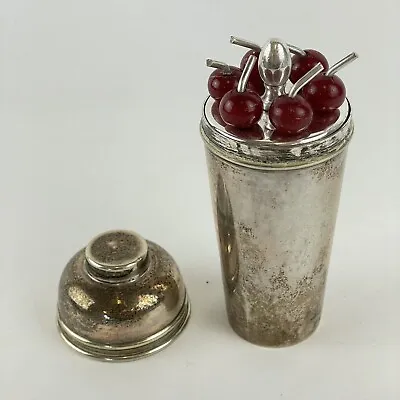 £249 • Buy Vintage Art Deco 1930s Cocktail Shaker Design Cocktail Stick Holder With Sticks
