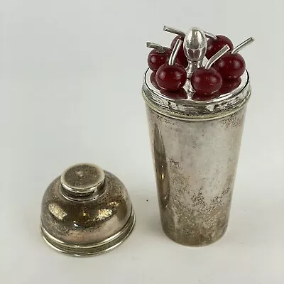£249 • Buy Vintage Art Deco 1930s Cocktail Shaker Design Cocktail Stick Holder With Sticks