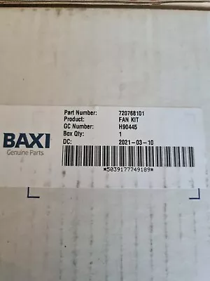 £70 • Buy Baxi Duotec 2 & Netatec Combi & Plus &Promax Ultracom 24 28 33 40 Fan 720768101 