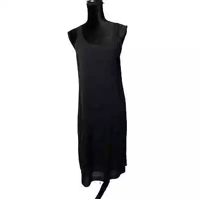 Vince Black Sleeveless Silk Midi Tank Dress Sz M • $35.10