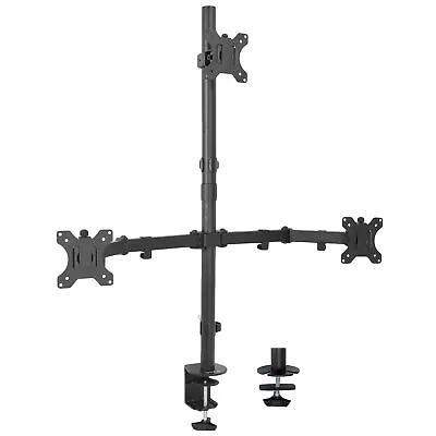 VIVO Triple Monitor Adjustable Desk Mount Stand Heavy Duty 3 Screens Up To 30  • $59.99