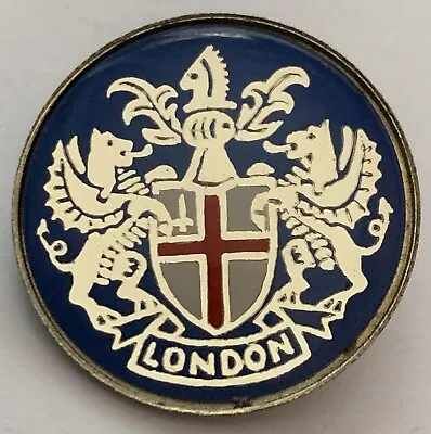 London Coat Of Arms Lapel Pin Vintage Badge • £2.99