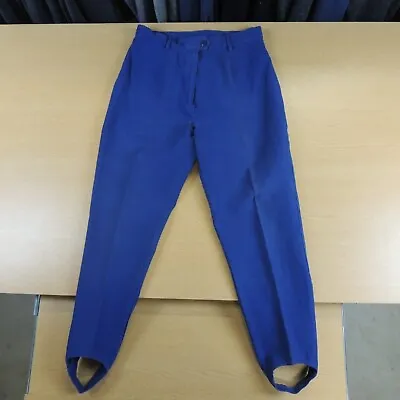 VTG 80 ASHLEIGH MORGAN SPORT BLUE STRETCH HIGH RISE STIRUP PANTS Size 14 • $17.99