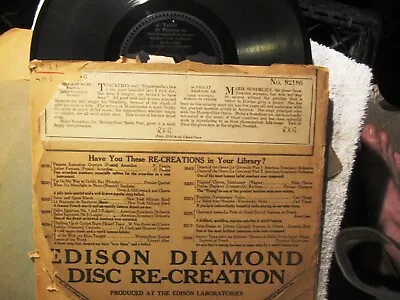 Swedish EDISON DIAMOND DISC 1917 Marie SUNDELIUS 82186 Vallat - Fjorton Ar  • $39.99