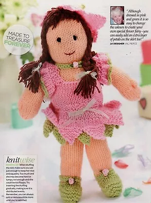 PETAL FLOWER FAIRY  - Knitting Pattern- Toy - VAL PIERCE / WENDY Peter Pan DK • £2.25