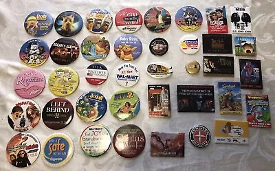 Lot Of 39 Movie Promotional Pins Buttons Pinbacks Promo Walmart Advertisement • $12.50