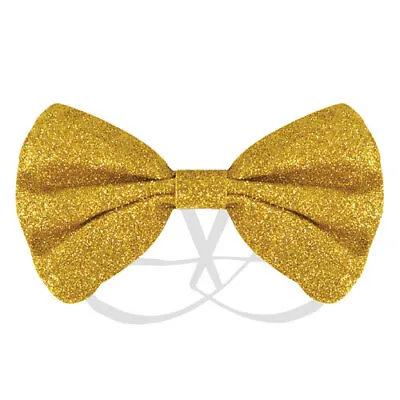 Gold Glitter Bow Tie Fancy Dress • £1.99