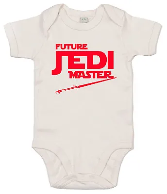 Star Wars Baby  Future Jedi Master  Funny Bodysuit Babygrow Vest Boy Girl Clothe • £10.95