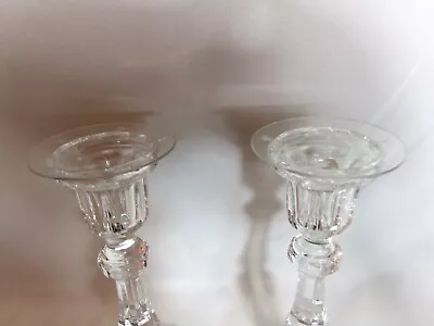 Set/2 - MCM Etched Stars Vintage Glass BOBECHE Candle Chandelier Cups • £12.19