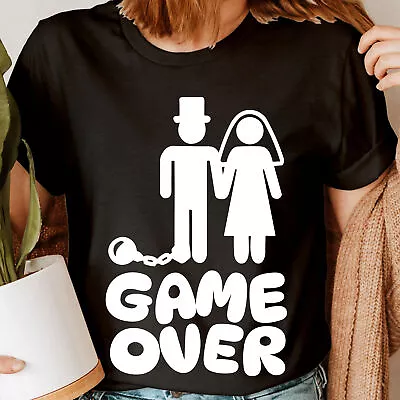 Game Over Bride Hen Do Bridal Wedding Bachelorette Party Womens T-Shirts #GTV • £11.99