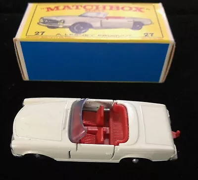 Mercedes Benz 230sl White #27 1966 Original Boxed Matchbox Car & Opening Doors • $74.99