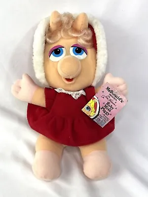 Miss Piggy McDonalds 9 In Plush - Muppet Babies Christmas 1988 Vintage W/ Tags • $12