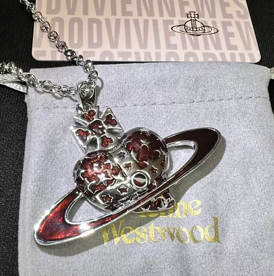 Rare~Vivienne Westwood  Nana Big Red Heart Saturn Star Charm Necklace~A27 • $93