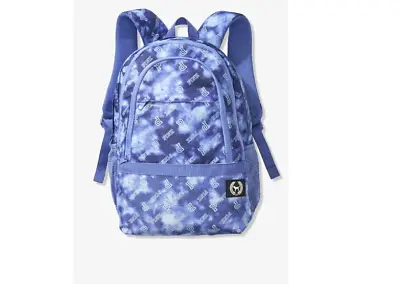 NWOT NEW Victoria's Secret PINK Collegiate Laptop Backpack Blue Tie Dye Logo Hot • $25.89