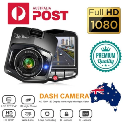 $22.99 • Buy 1080P HD LCD Car Dash Camera Video DVR Driving Cam Recorder Night Vision 5V1A