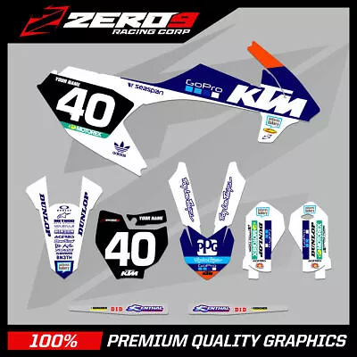 Custom Mx Graphics Kit Motocross : Ktm Sx50 Sx65 2002 - 2022 - Pro Go 2019 Whi • $174.42