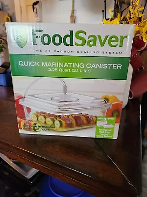 $25 • Buy FoodSaver Quick Marinator 2.25 Qt Sq Vacuum Seal Marinating Canister, Unopened.