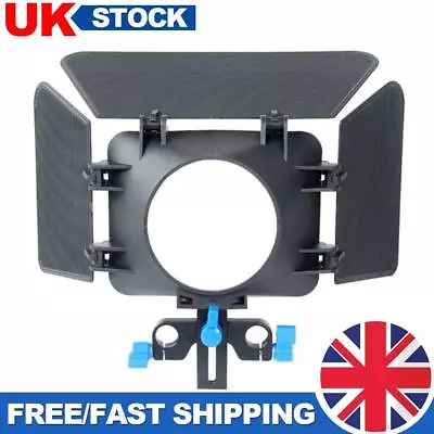 M1 Matte Box Camera Shade For 15mm Rail Rod Follow Focus Rig Cage Camera • £12.09