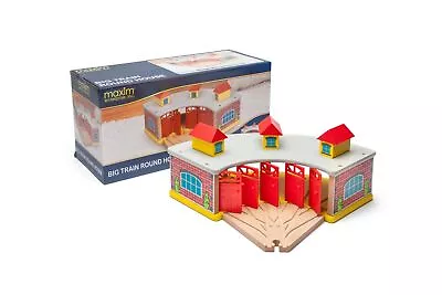 Wooden Train Round House With 5-way Switch Track For Kids Ages 3 And Up. High... • $71.79