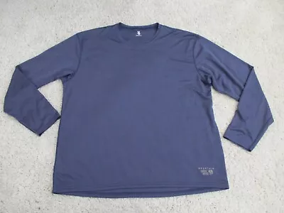 Mountain Hardwear T Shirt Mens 2XL XXL Blue Base Layer Long Sleeves Top USA Made • $19.99