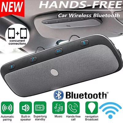 Multipoint Speakerphone Wireless Bluetooth Handsfree Car Kit Sun Visor Clip • $16.99