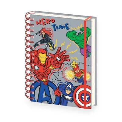 Genuine Marvel Comics Avengers Hero Club A5 Wiro Hardback Notebook Iron Man Hulk • £6.99