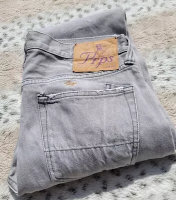 £169.95 • Buy Rare PRPS 32 - 33  Waist Straight Leg Denim Jeans Japan Made RRP £475 Long Grey