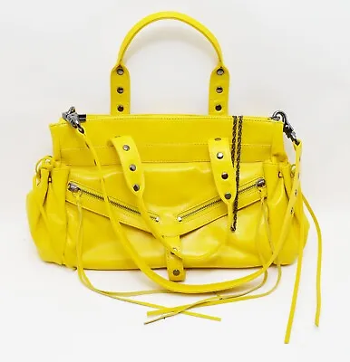 BOTKIER Trigger -  Bright Yellow Leather Handbag Purse Satchel Tote - Unused • $75