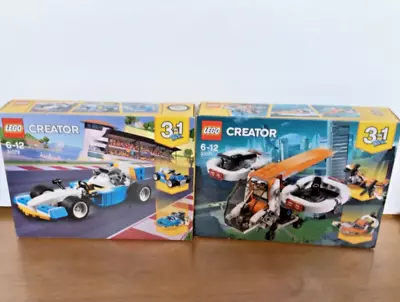 2 LEGO Creator 3-in-1 Sets - Drone Explorer 31071 And  Extreme Engines 31072 BNI • $45