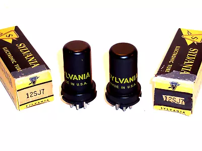 Matched NOS  Pair SYLVANIA 12SJ7 AMPEX 350 Tubes • $14.75