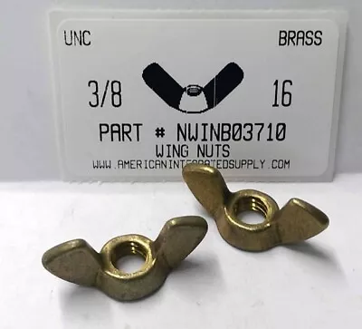 3/8-16 Wing Nuts Solid Brass (3) • $11.85